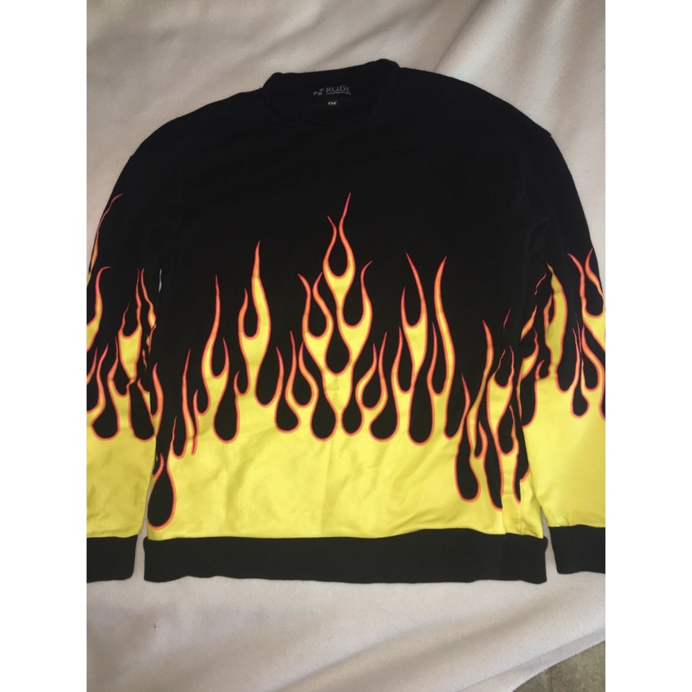 Black Sweatshirt with Flames